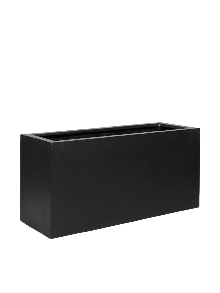 
High-Quality Indoor/Outdoor Planter "Natural Jort" - 80 x 30 x Height 40 cm / Black
