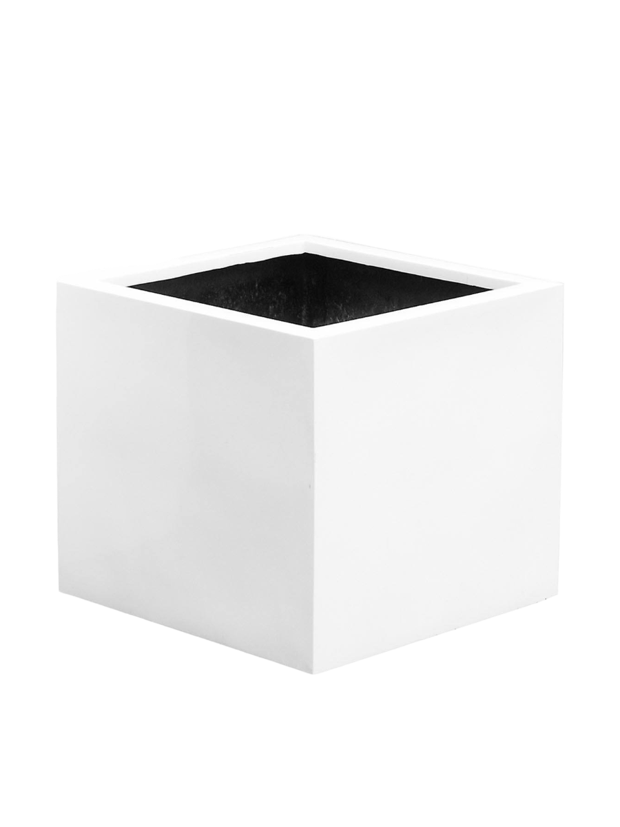 
Vaso per fiori di alta qualità per interni/esterni „Essential Jumbo XL“ - Bianco lucido / 110 x 110 x Altezza 92 cm