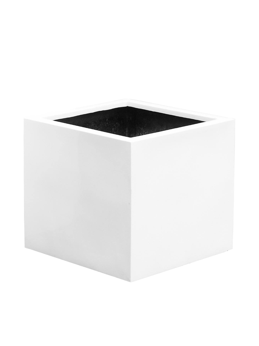 
Vaso per fiori di alta qualità per interni/esterni „Essential Jumbo XL“ - Bianco lucido / 90 x 90 x Altezza 83 cm