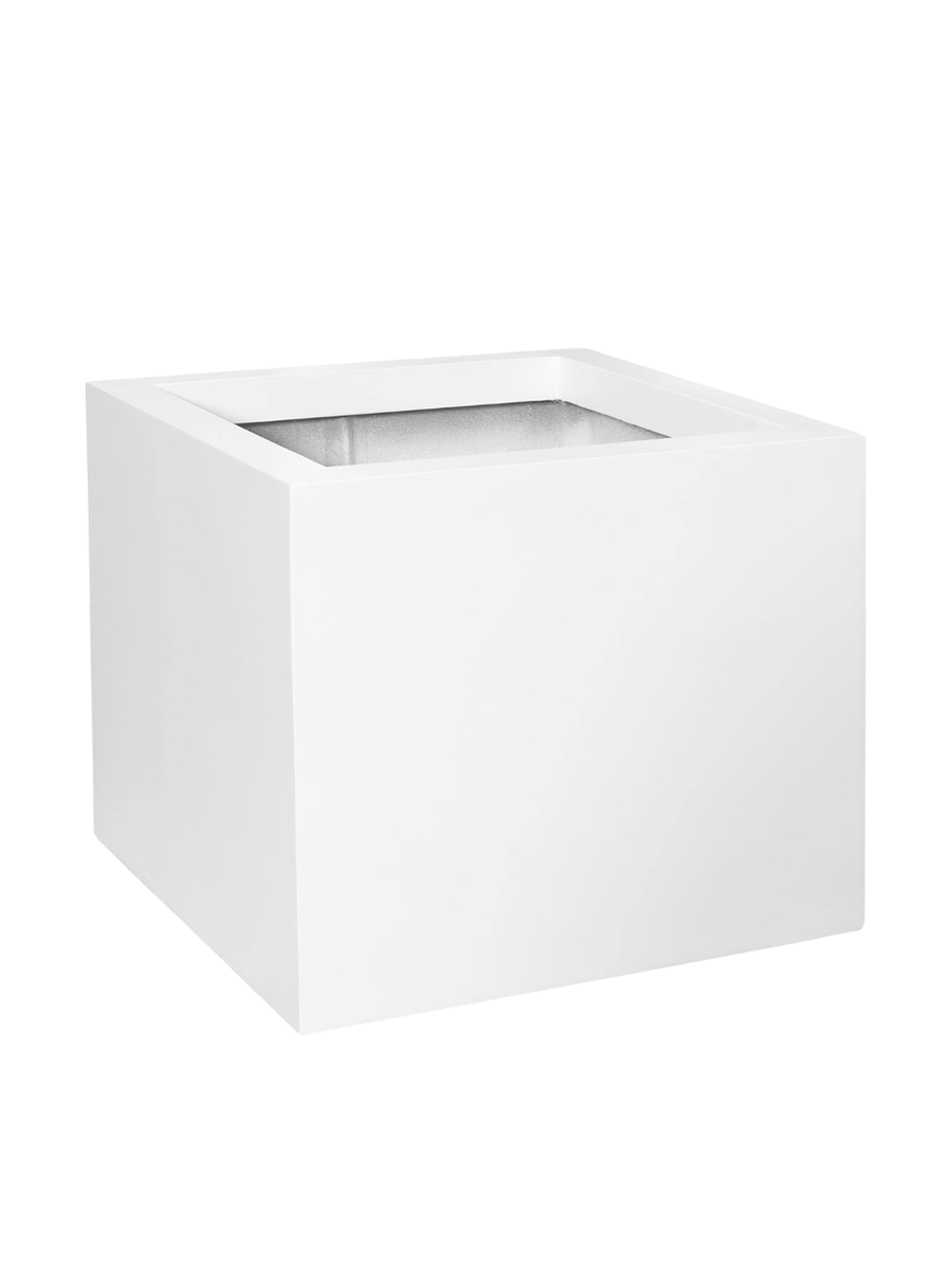 
Vaso per fiori di alta qualità per interni/esterni „Essential Jumbo XL“ - Bianco opaco / 70 x 70 x Altezza 62 cm