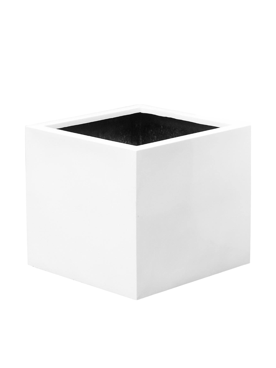 
Vaso per fiori di alta qualità per interni/esterni „Essential Jumbo XL“ - Bianco lucido / 70 x 70 x Altezza 62 cm