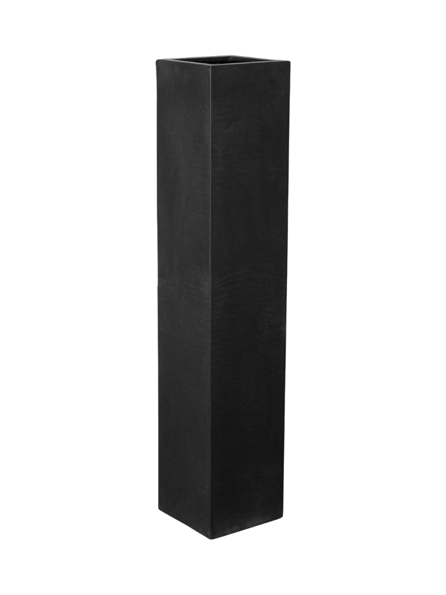 
High-quality Indoor/Outdoor Planter "Natural Yenn" - Black / 25 x 25 x Height 125 cm