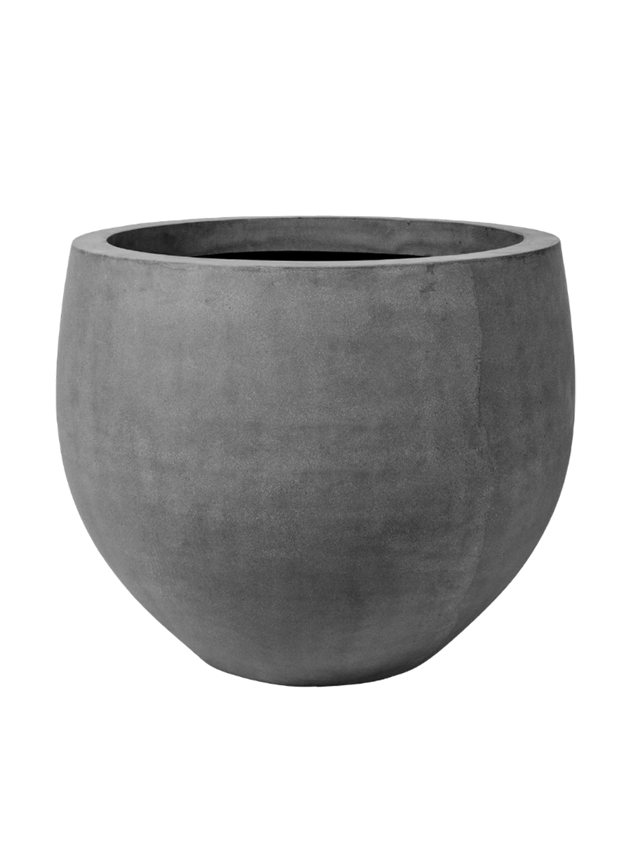 
High-quality indoor/outdoor planter "Natural Orb" - Grey / Ø 68.5 x 57 cm