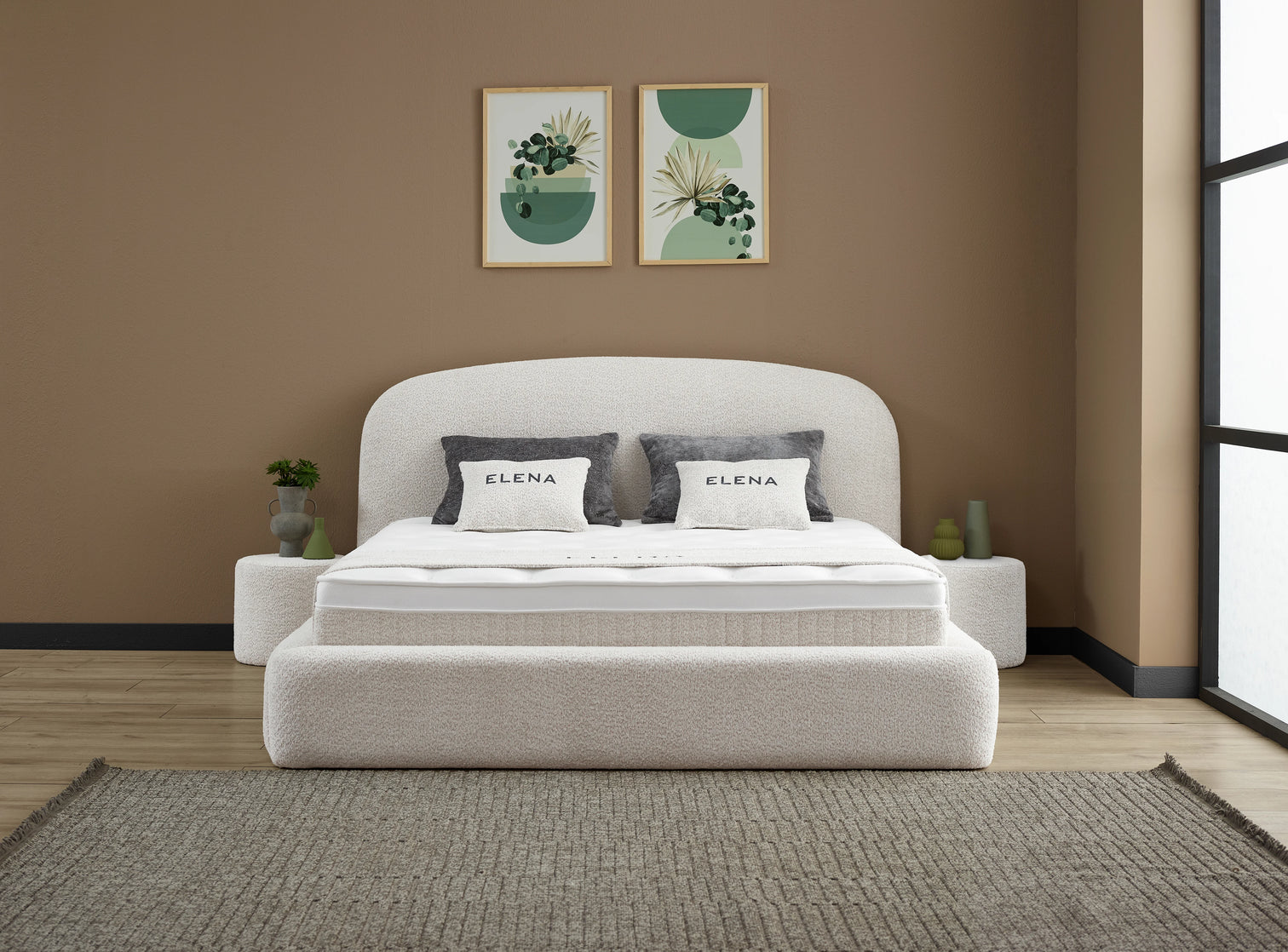 
Premium Box Spring Bed "Elena" incl. Mattress & Topper - Without accessories / Mattress size: 160 x 200 cm