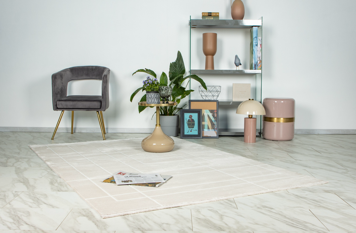 
Designer Rug "Elif 401" - Beige - 80 x 150 cm