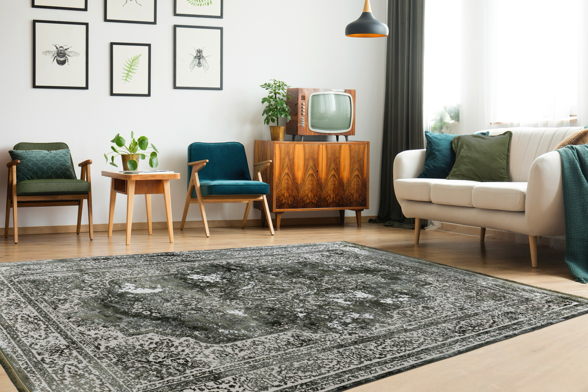 
Hochwertiger Designer Teppich „Elysee 902“, Grün - 80 x 150 cm