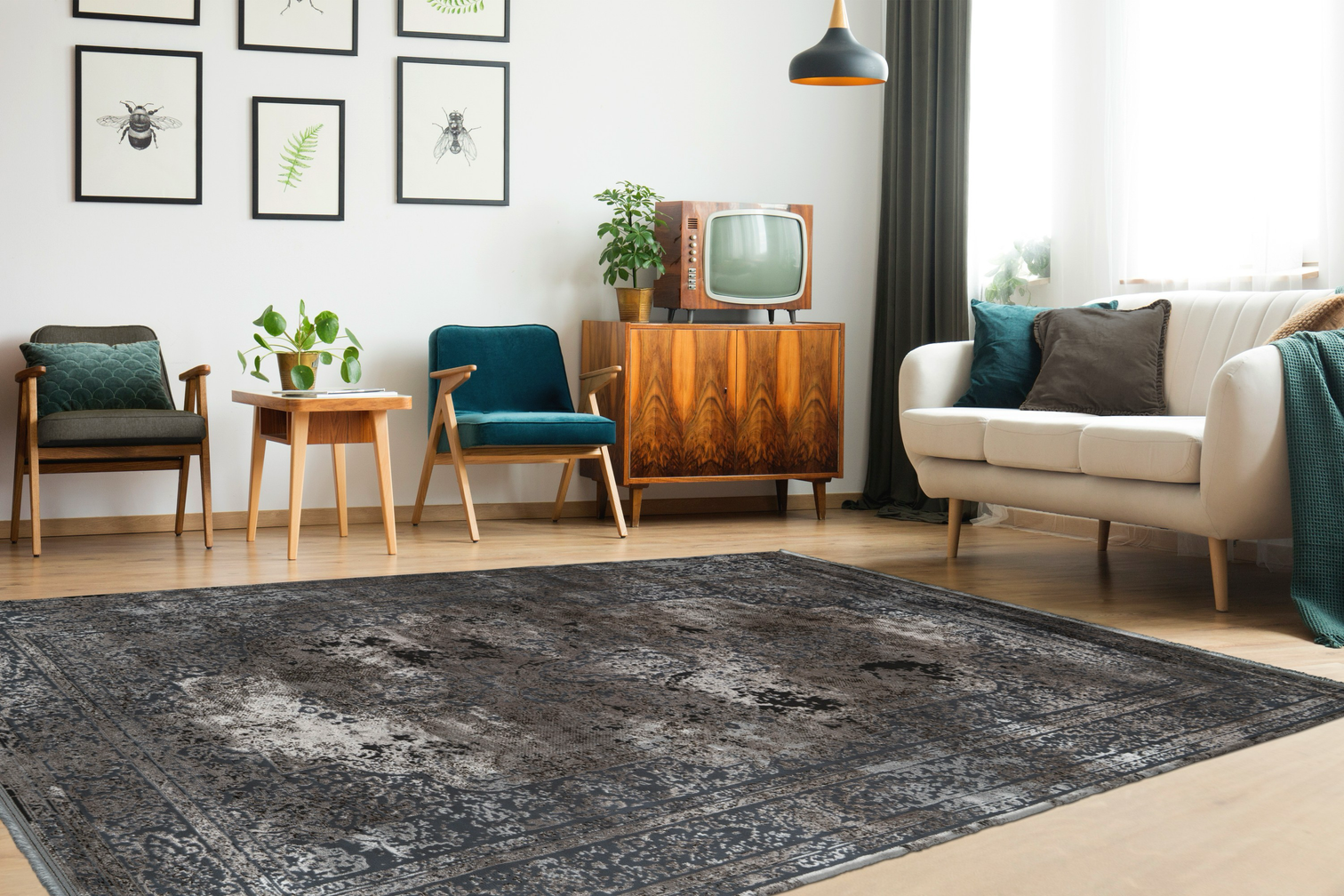 
Hochwertiger Designer Teppich „Elysee 902“, Silver - 80 x 150 cm