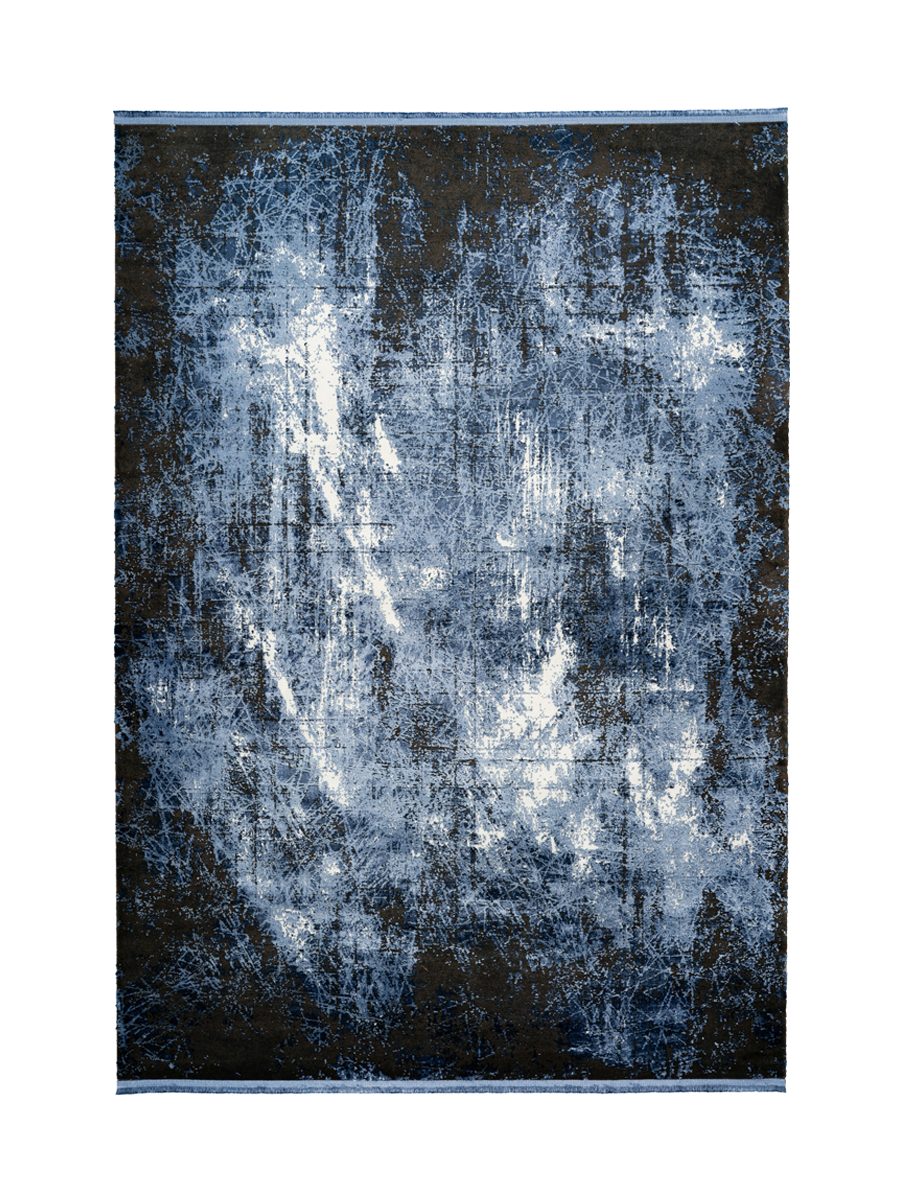 
High-Quality Designer Rug "Elysee 904", Blue - 80 x 150 cm
