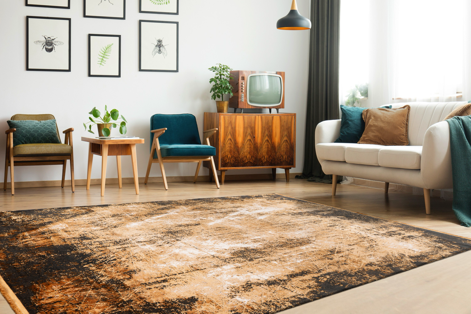 
Hochwertiger Designer Teppich „Elysee 904“, Gold - 80 x 150 cm