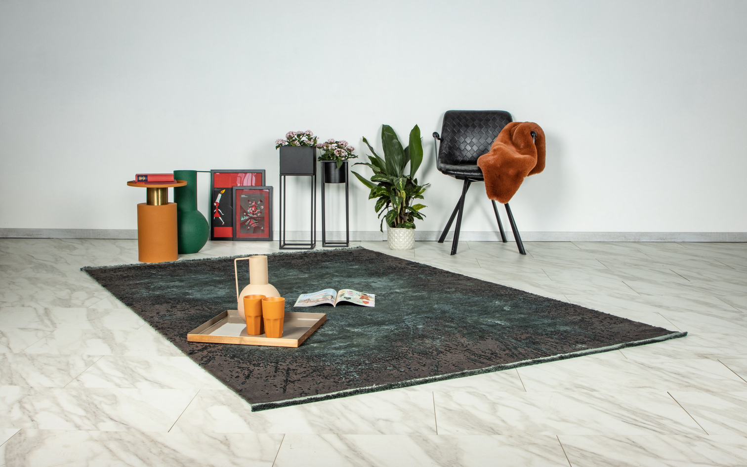 
Hochwertiger Designer Teppich „Elysee 905“, Onyx Grün - 80 x 150 cm