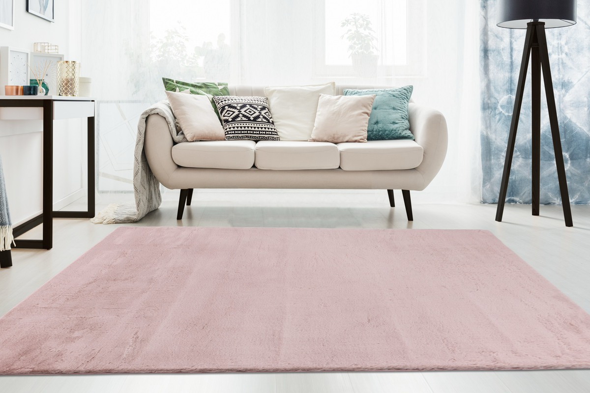 
Tapis shaggy design haut de gamme « Emotion » – Rose pastel - 80 x 150 cm