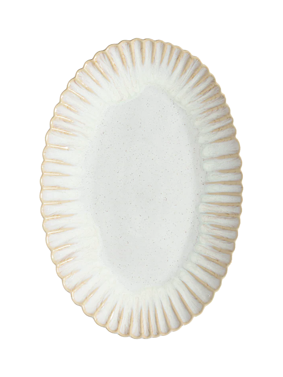 
Handmade Serving Platter "Mallorca" - Sand Beige
