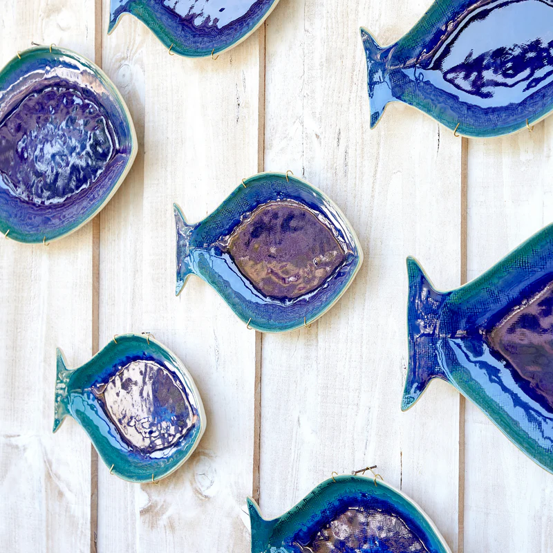 
Handcrafted Serving Platter "Dourada Dori" - Atlantic Blue