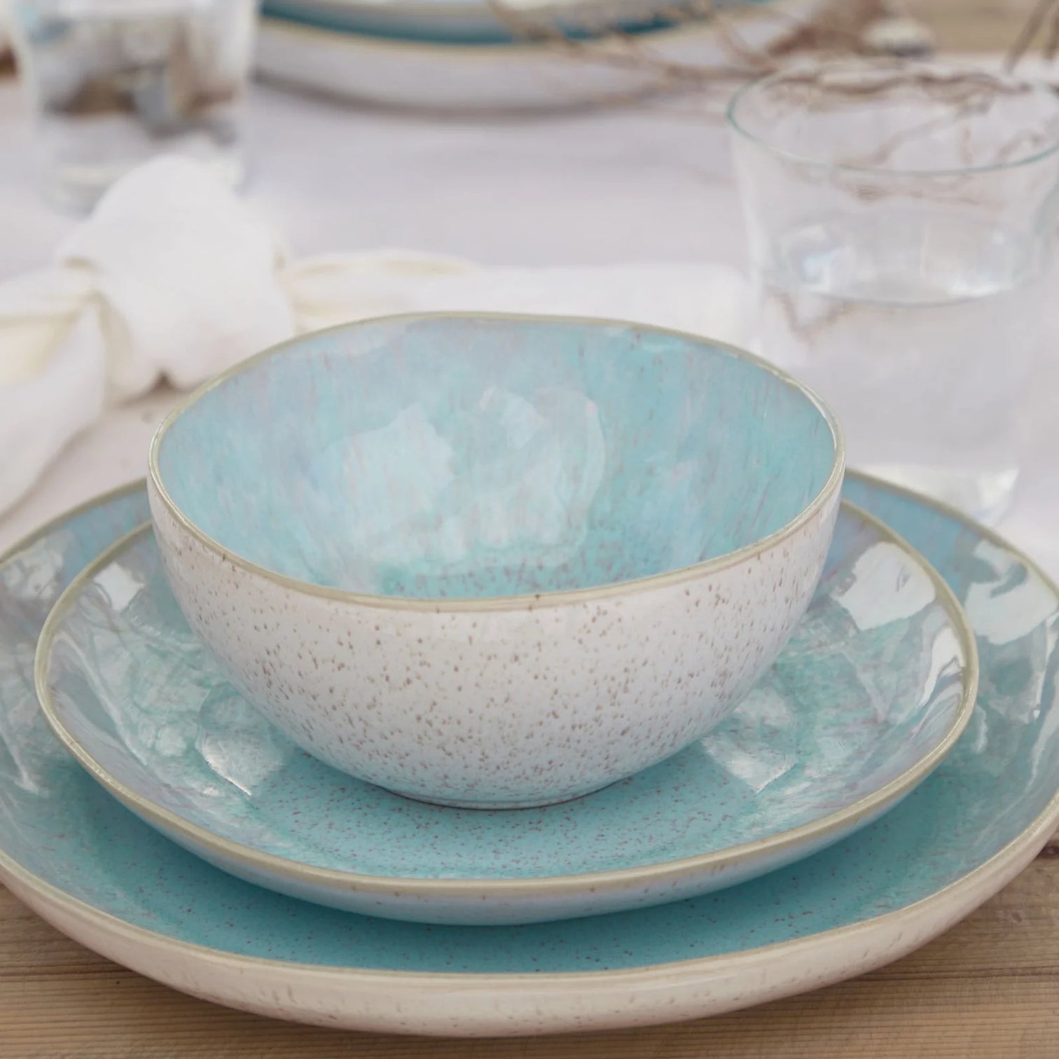 
Handmade Dinnerware Set "Eivissa & Mallorca", 4 people, 12-piece