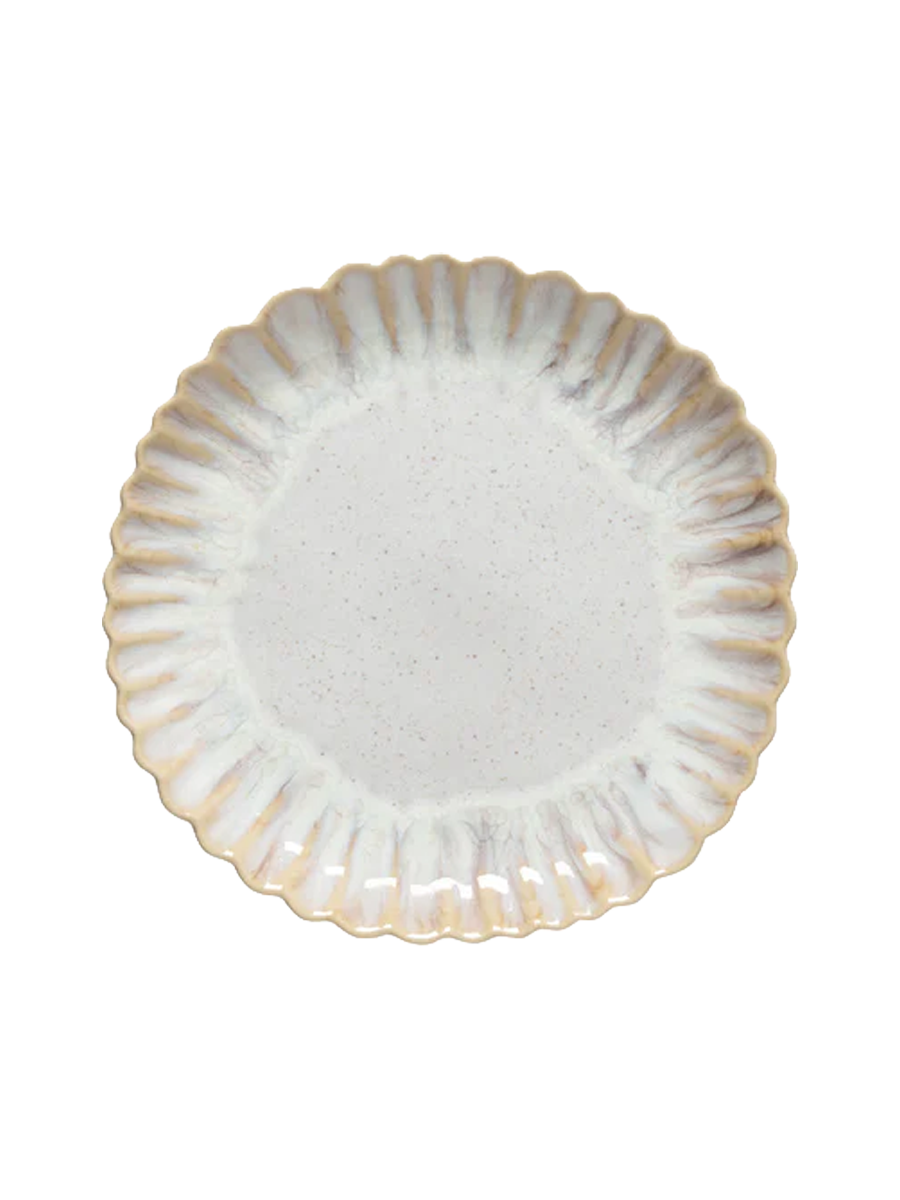 
Handmade Salad & Dessert Plate "Mallorca" - Sand Beige