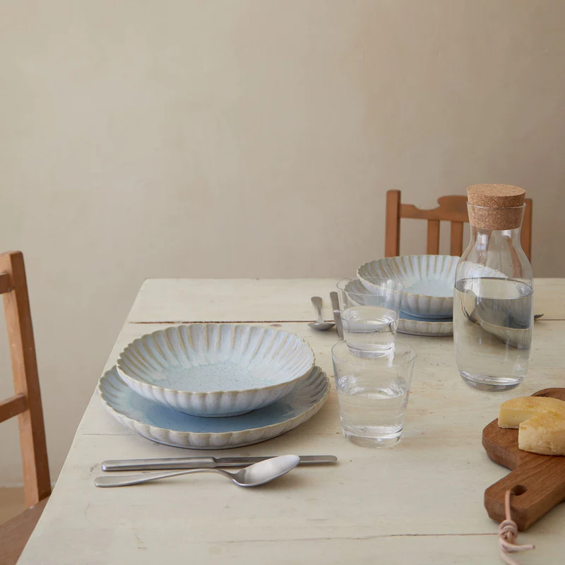 
Handmade Soup & Pasta Plates "Mallorca" - Sea Blue