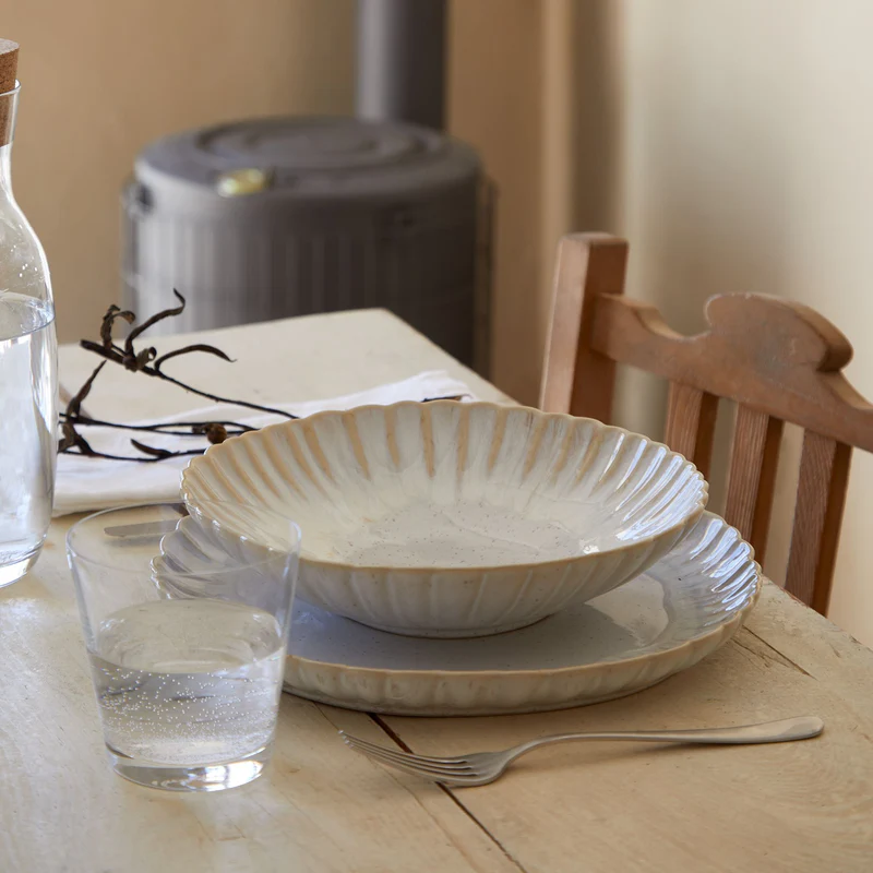 
Handmade Soup & Pasta Plates "Mallorca" - Sand Beige