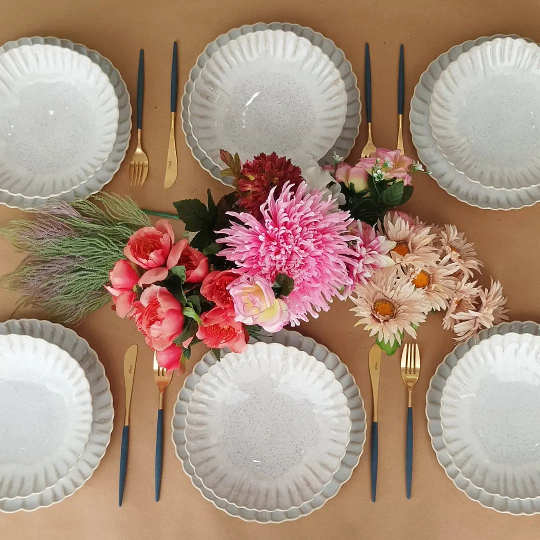 
Handmade dinner plate "Mallorca" - Sand Beige