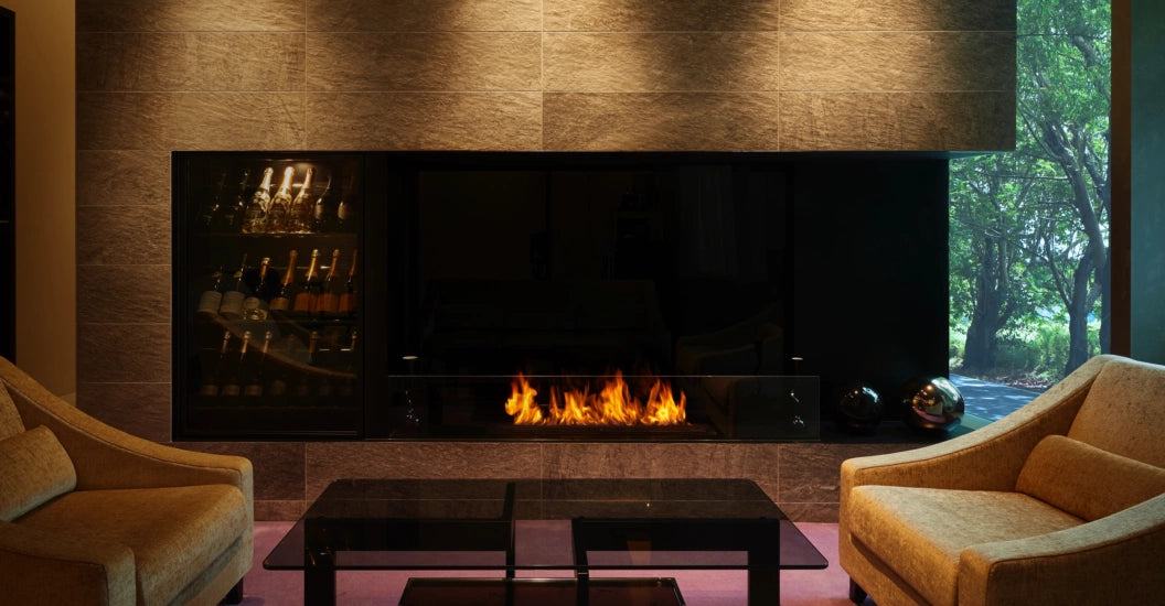 
Bio-Ethanol Fireplace Burner Insert "XL1200" - Black