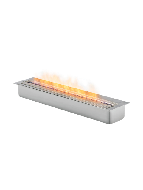 
Bio-Ethanol Fireplace Burner Insert "XL900" - Silver