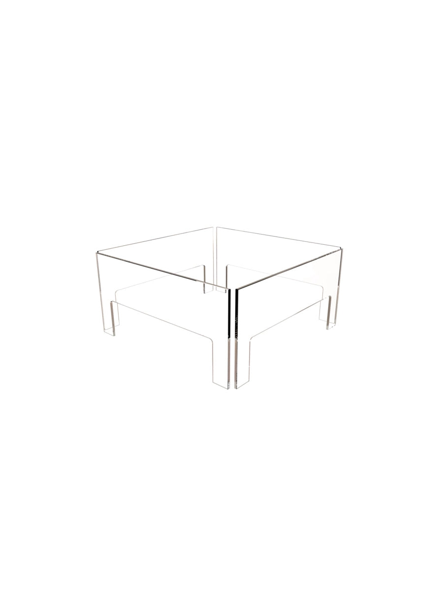 
Bioethanol Fire Pit Table "Base 40" - With protective glass / Natural