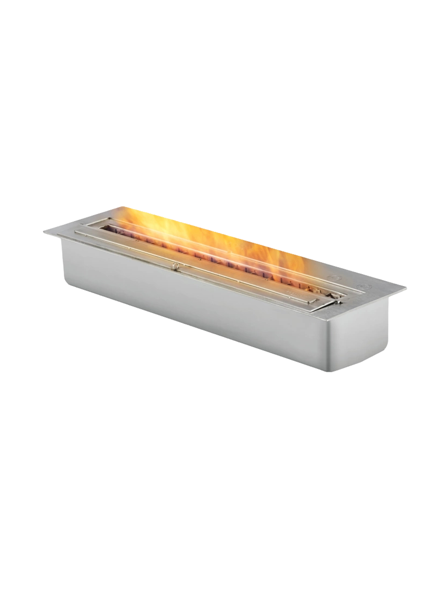 
Bio-Ethanol Fireplace Burner Insert "XL700" - Silver
