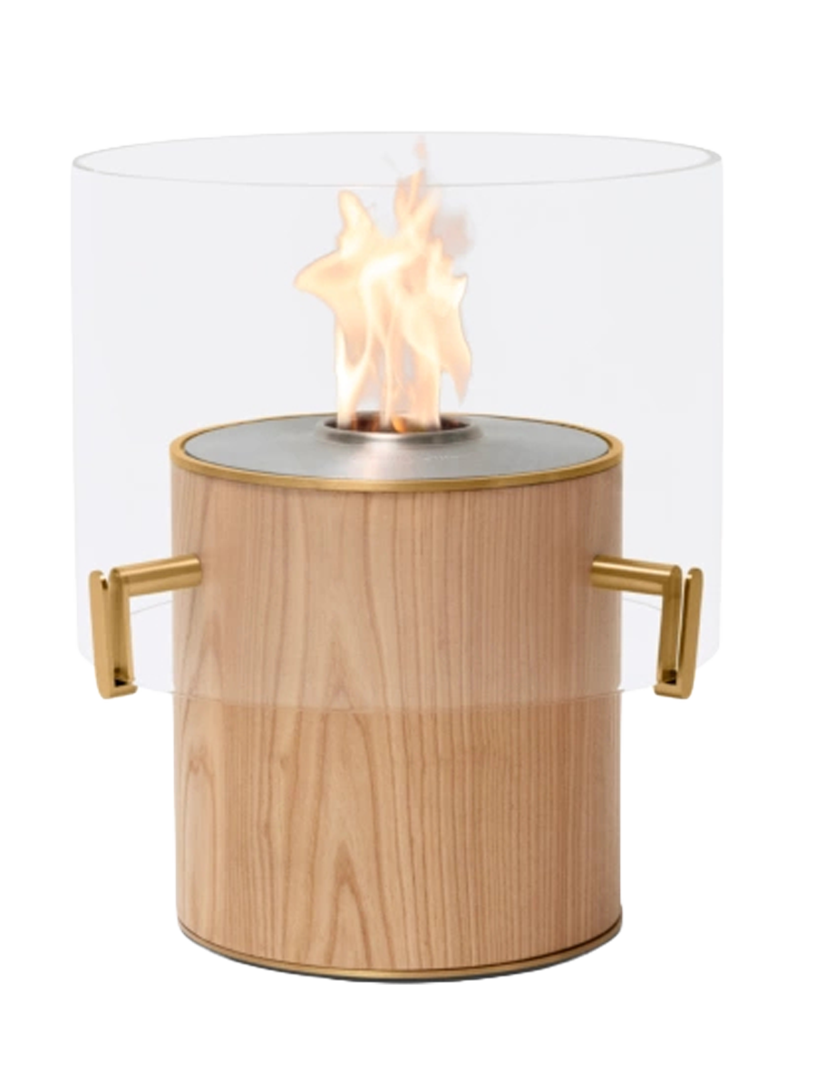 
Bio-Ethanol Designer Fireplace "POP 8L" - Oak