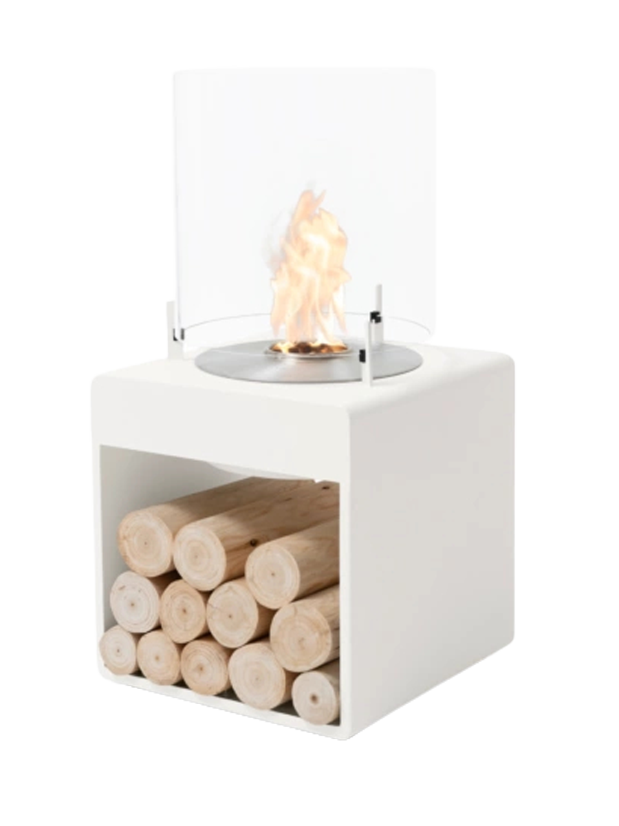 
Bio-Ethanol Designer Fireplace "POP 3L" - White