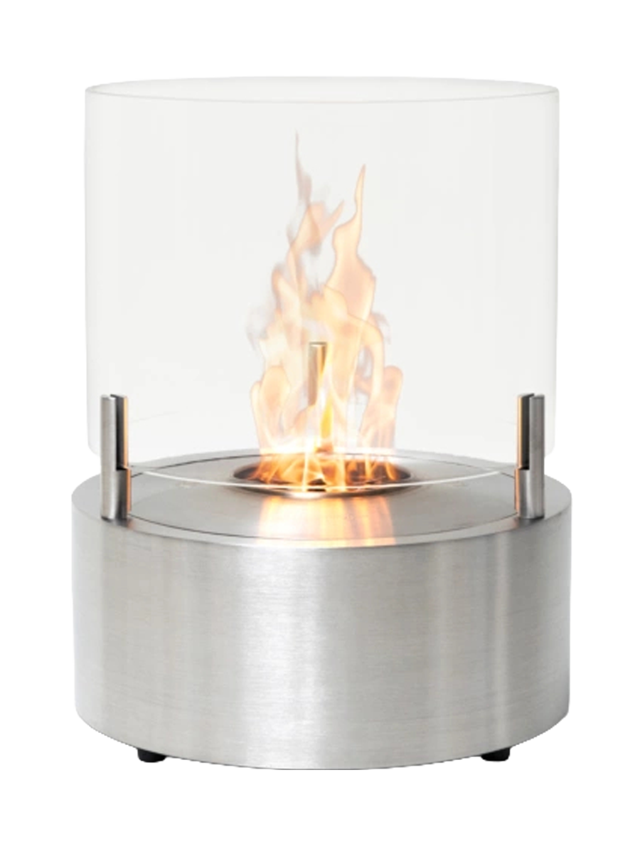 
Bioethanol Designer Fireplace "T-LITE 8" - Silver