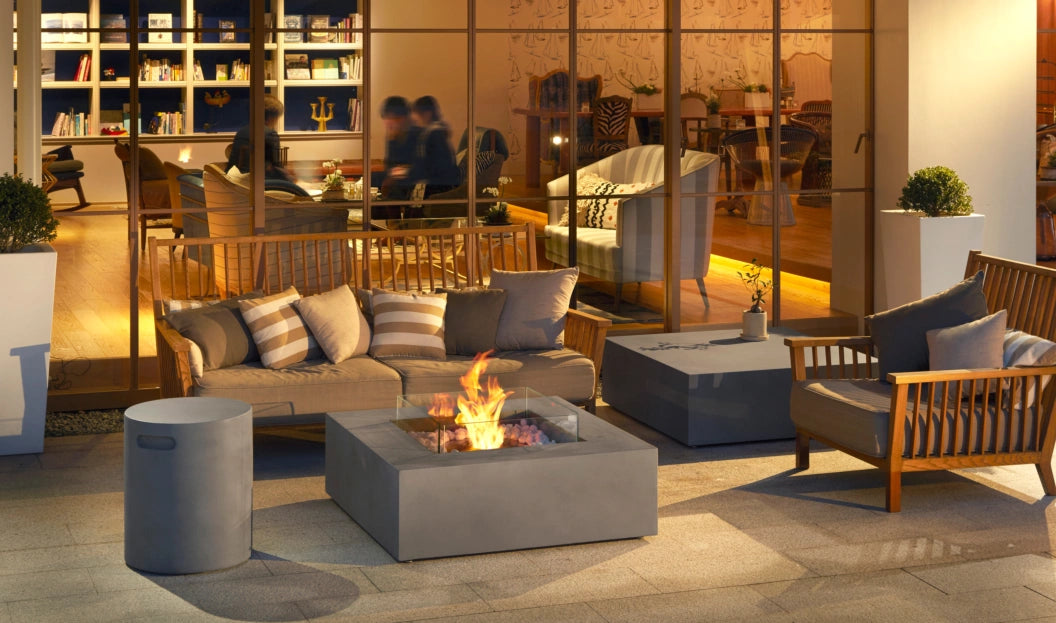 
Bioethanol Fire Pit Table "Base 40" - Without protective glass / Natural