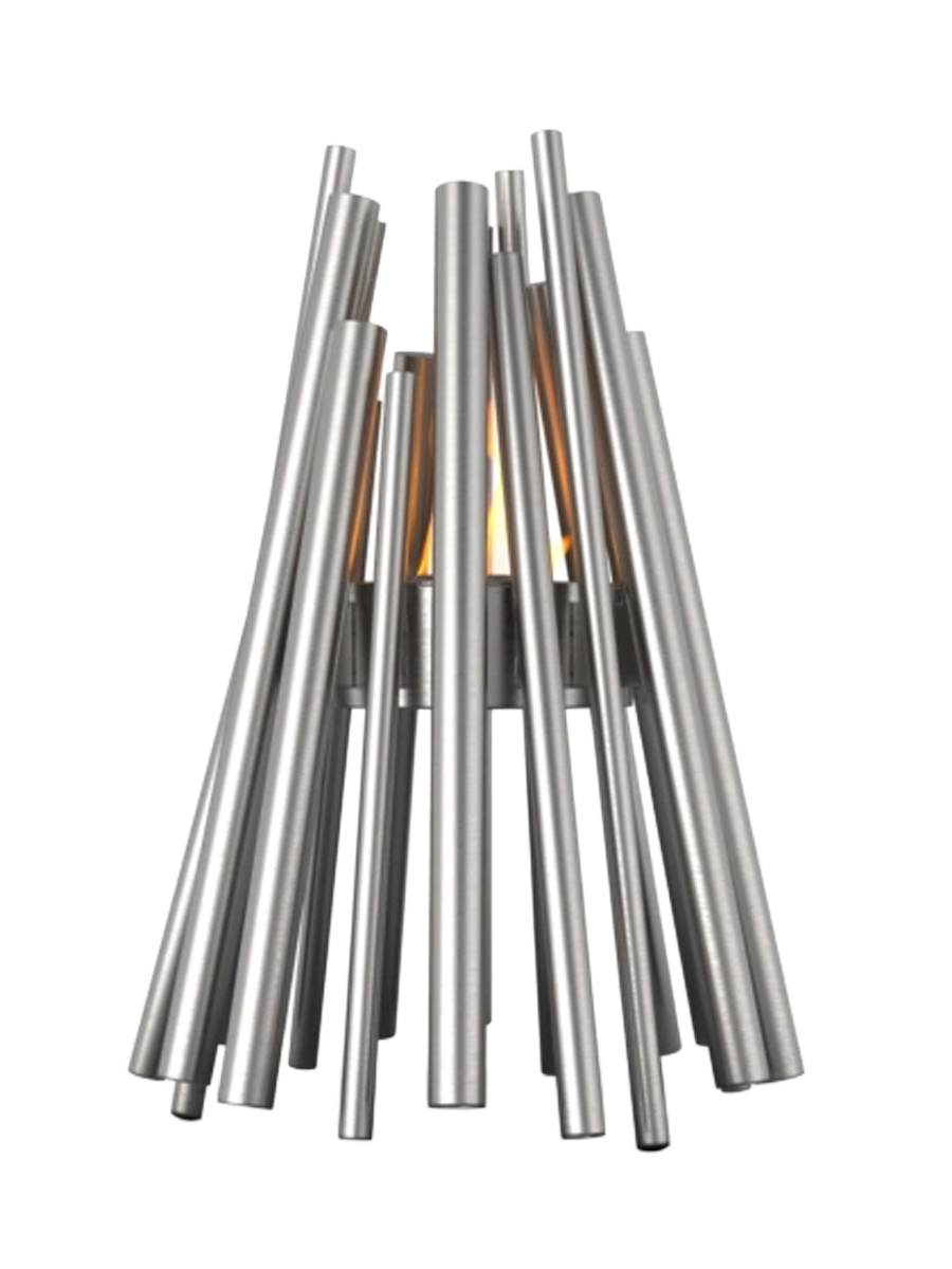 
Bio-Ethanol Feuerstelle „Stix“ - Silber