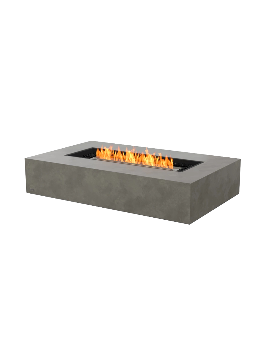 
Bioethanol Fire Table "Wharf 65" - Natural / Without protective glass