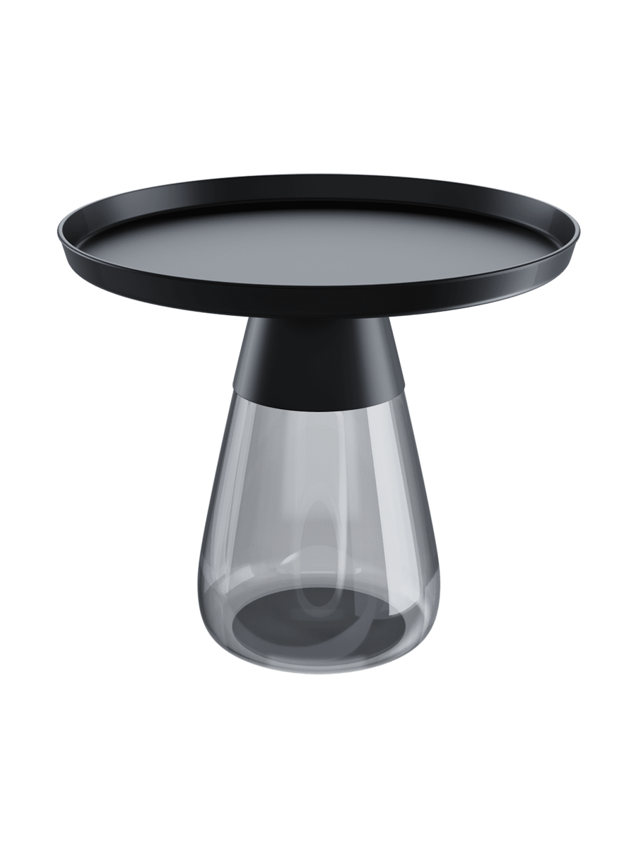 
Design Beistelltisch „Drop“ in verschiedenen Varianten - Schwarz / Ø 60 x 52 cm