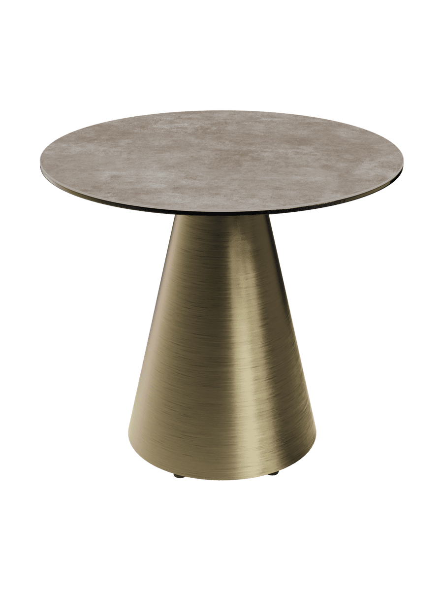 
Table d'appoint design « Faro » Ø 55 cm - Plateau : gris ciment / Pieds : noir