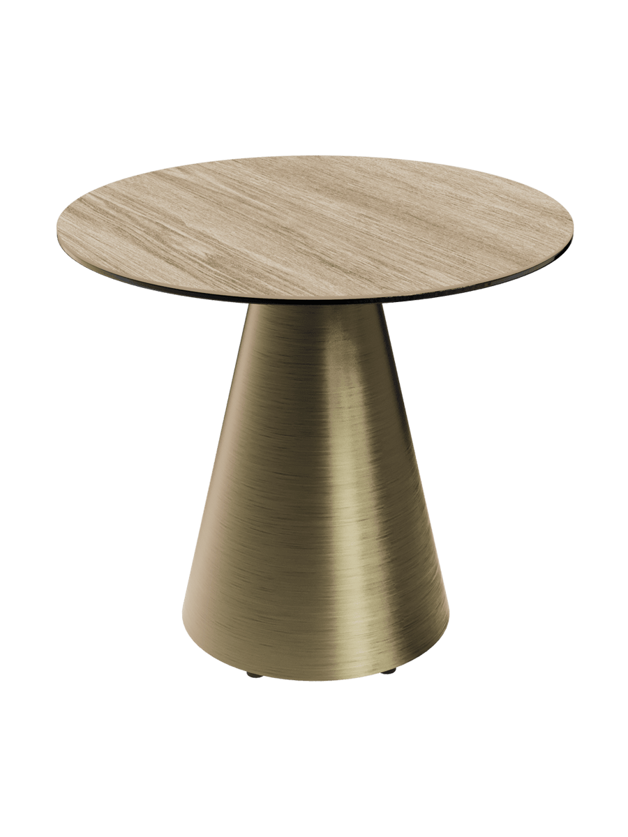 
Table d'appoint design « Faro » Ø 55 cm - Plateau : gris ciment / Pieds : noir