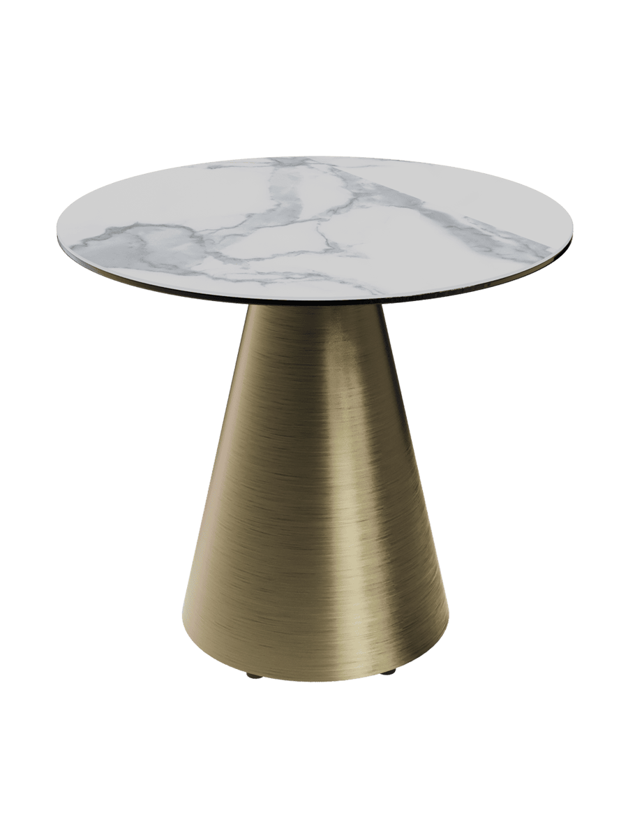 
Table d'appoint design « Faro » Ø 55 cm - Plateau : gris ciment / Pieds : noir