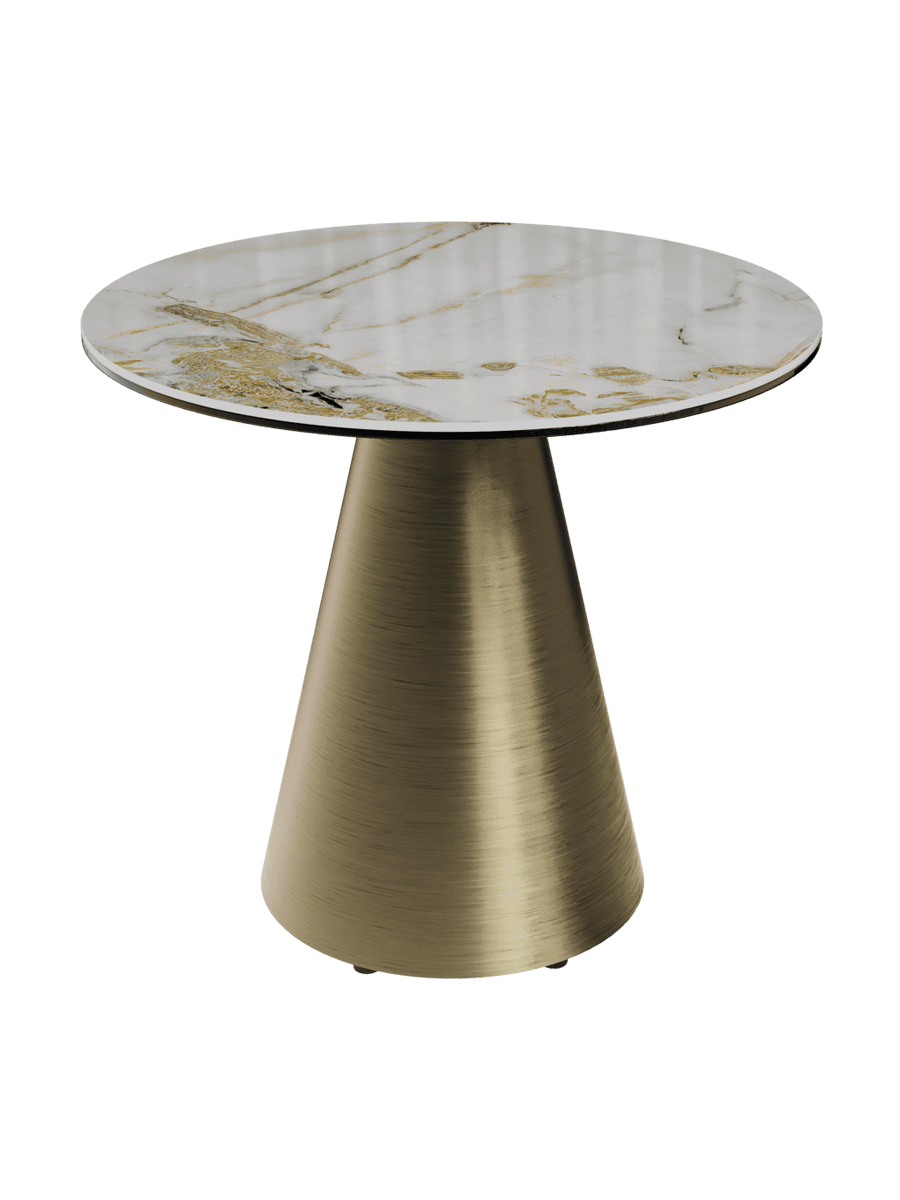 
Table d'appoint design « Faro » Ø 55 cm - Plateau : gris ciment / Pieds : noir