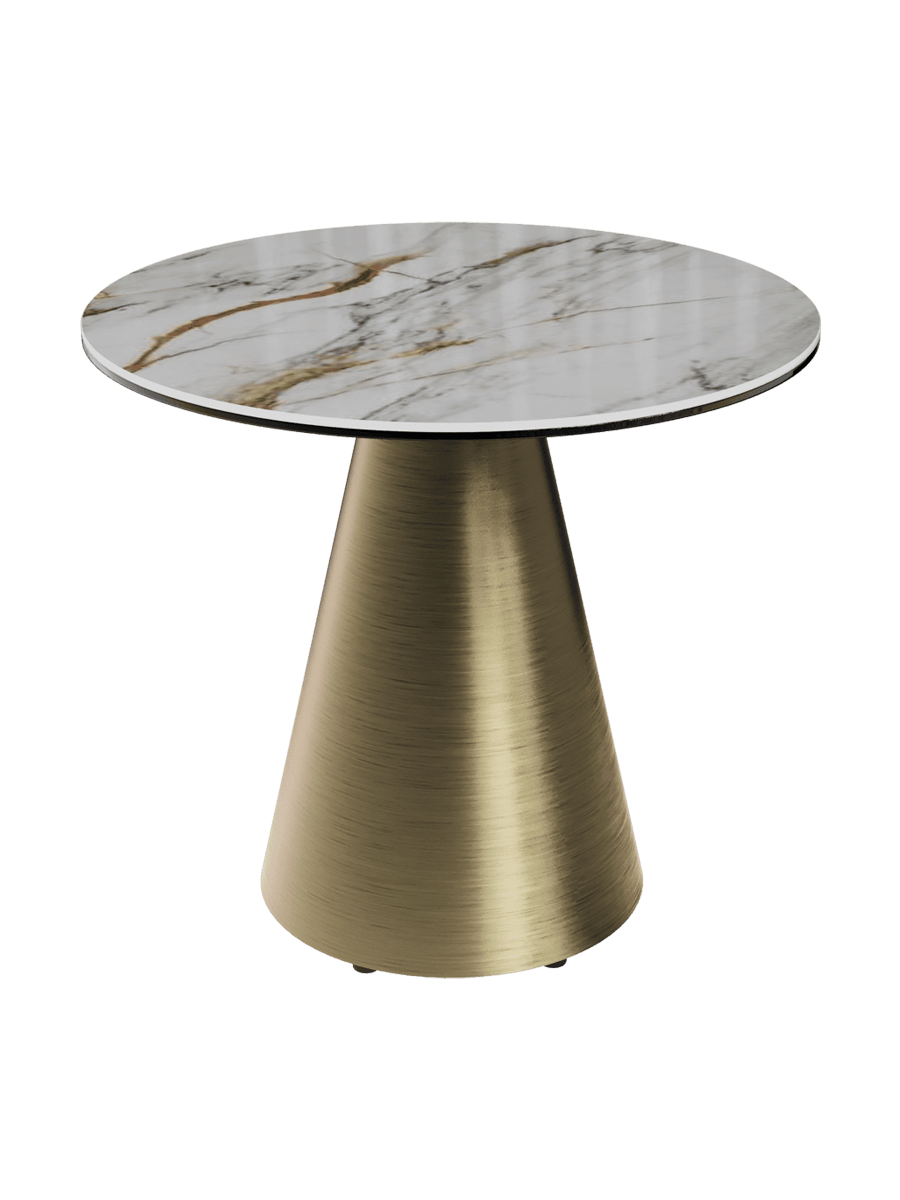 
Table d'appoint design « Faro » Ø 55 cm - Plateau : gris ciment / Pieds : noir