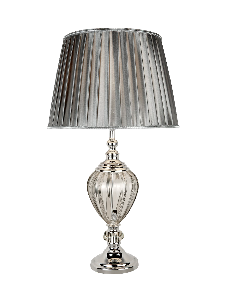 
Large, elegant table lamp "Greyson" Ø 38/ 68 cm - Gray/Silver