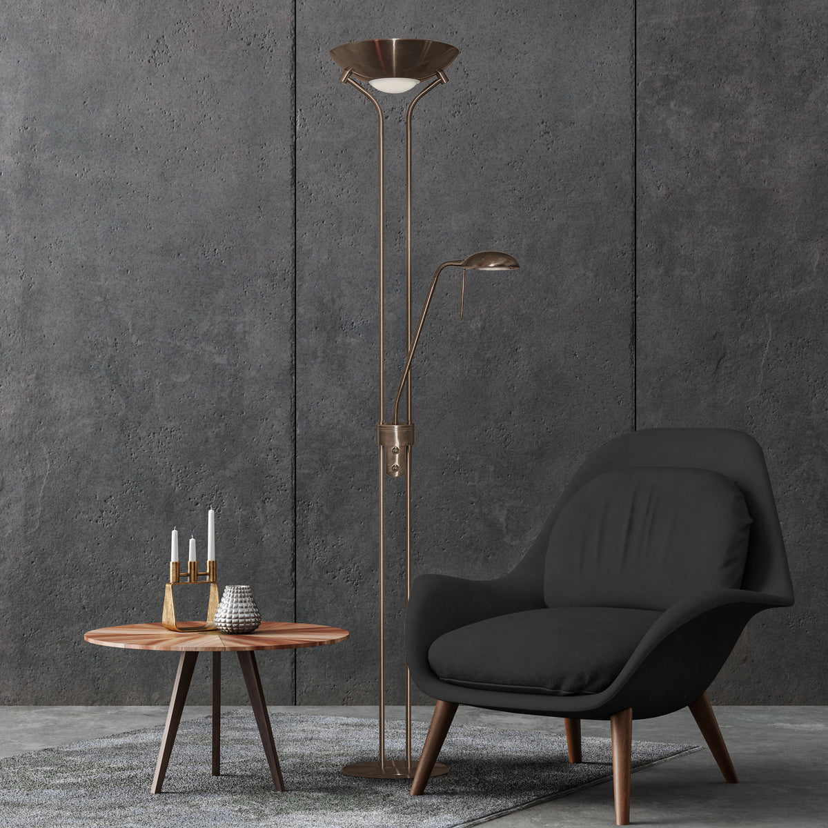 
Lampada da terra dal design „Mother & Child“ - Ottone