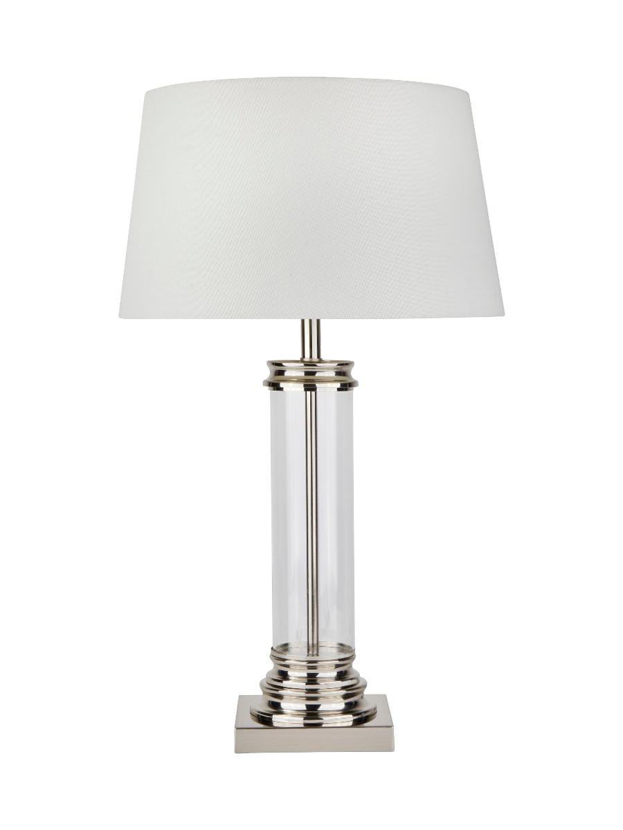 
Large, elegant designer table lamp "Pedestal" Ø 37/ 63 cm - Silver