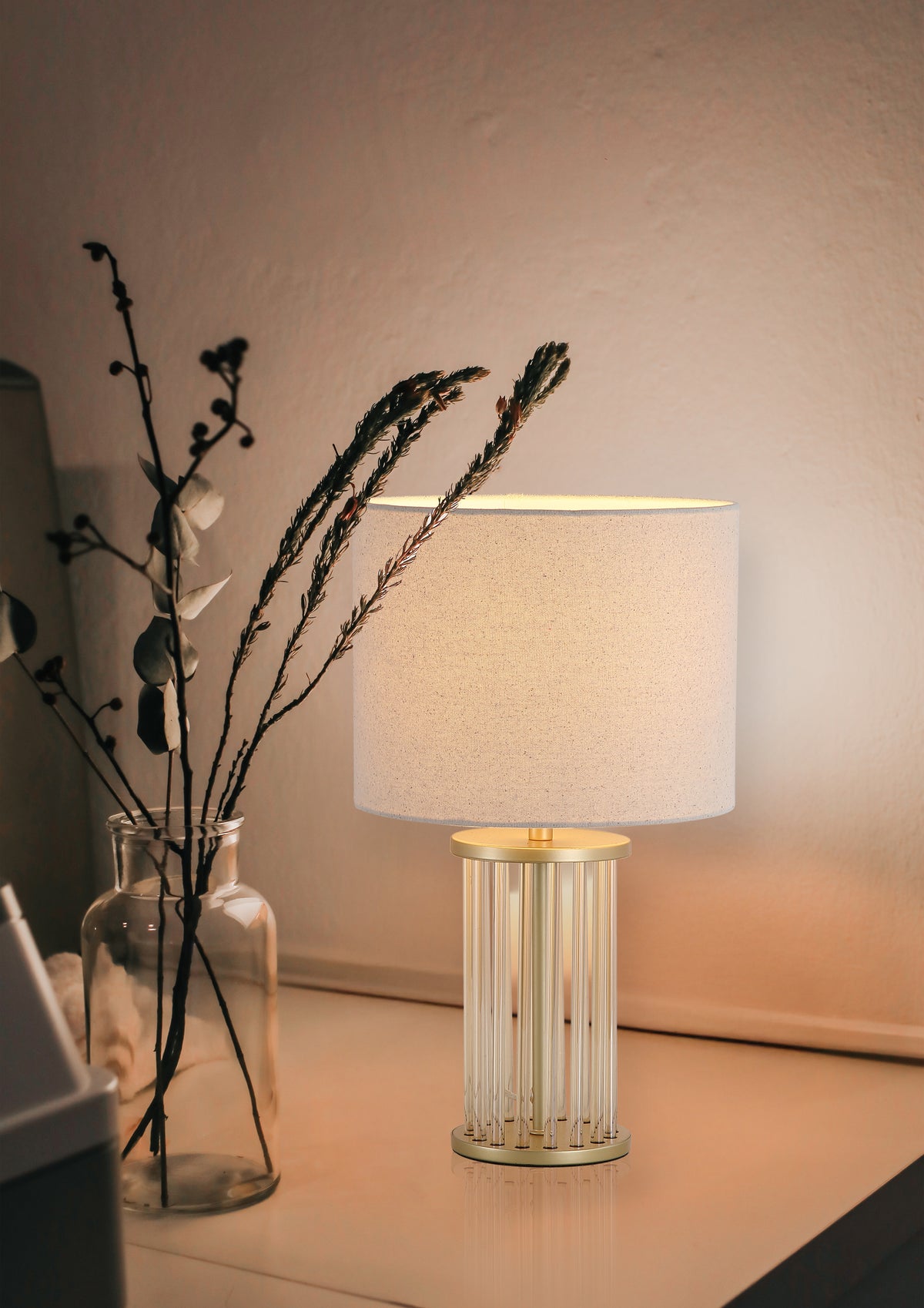 
Lampada da tavolo di lusso "Swizzle II" - Oro, Champagne