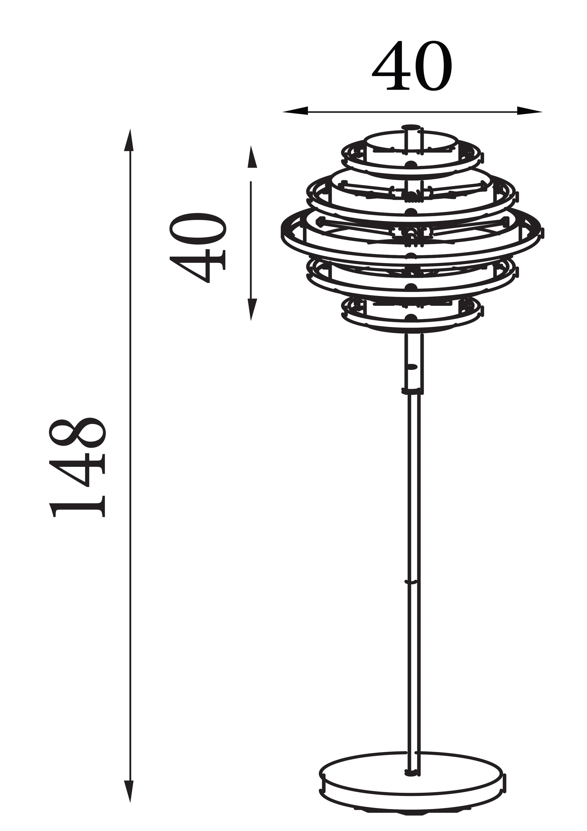 
Lampadaire LED dimmable « Hive »