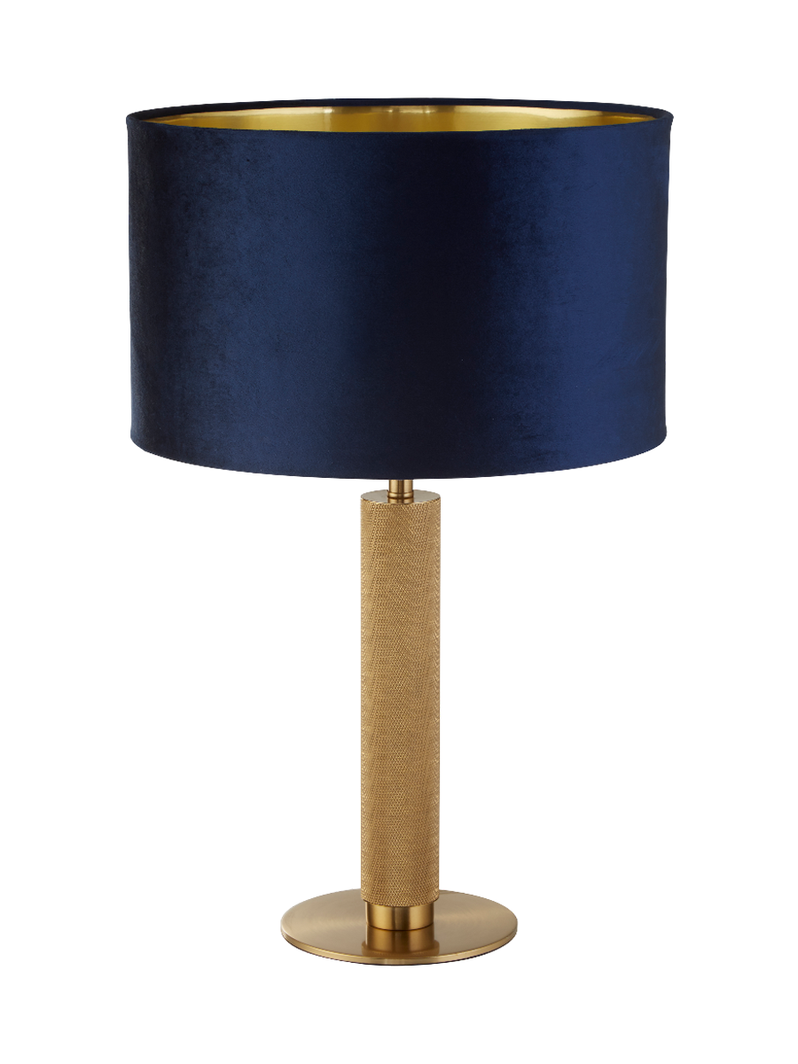 
Elegant Designer Table Lamp "London" - Royal Blue/Gold