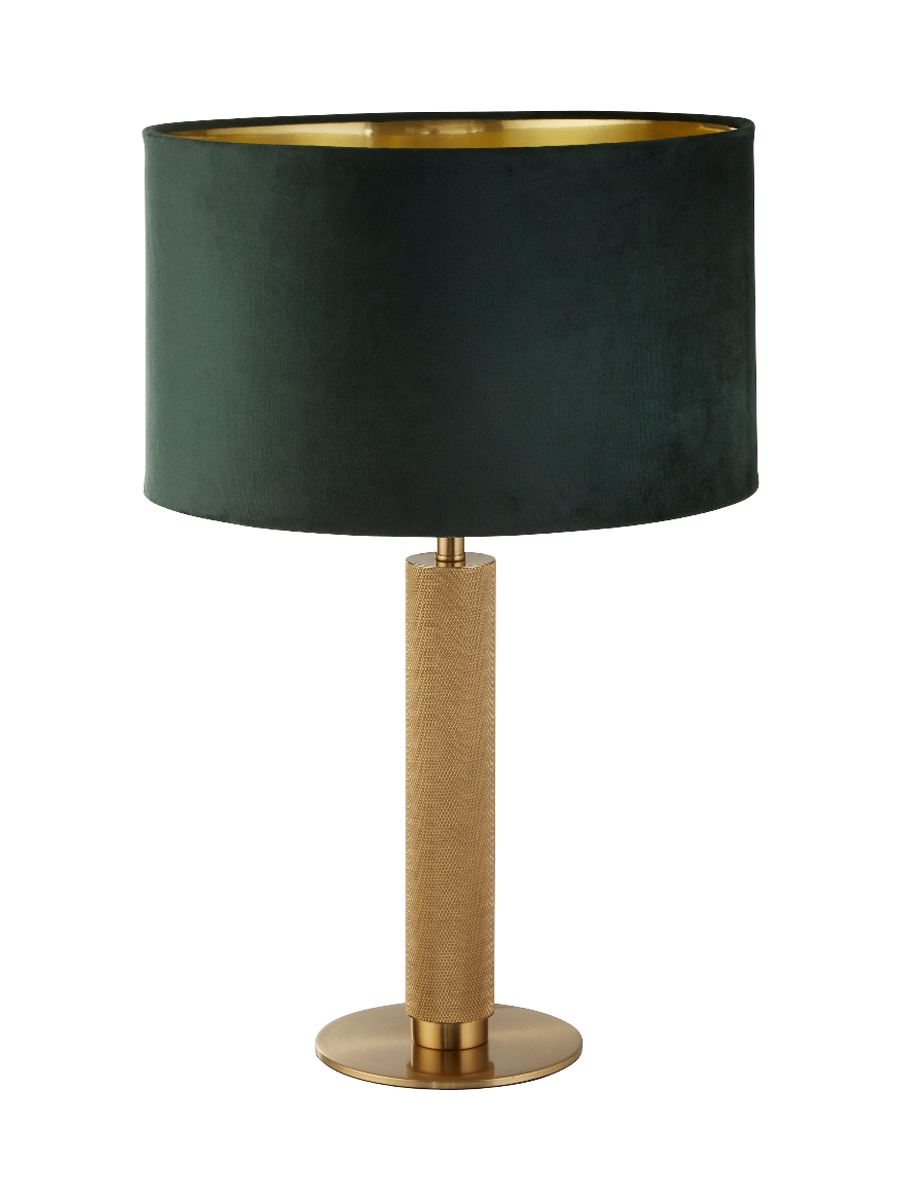 
Elegant Designer Table Lamp "London" - Green/Gold