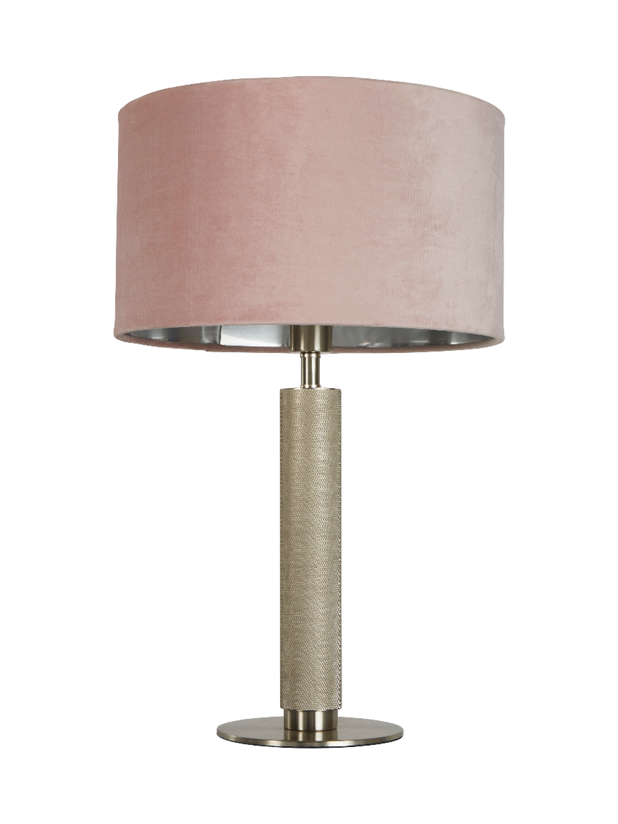 
Elegant Designer Table Lamp "London" - Rose/Silver