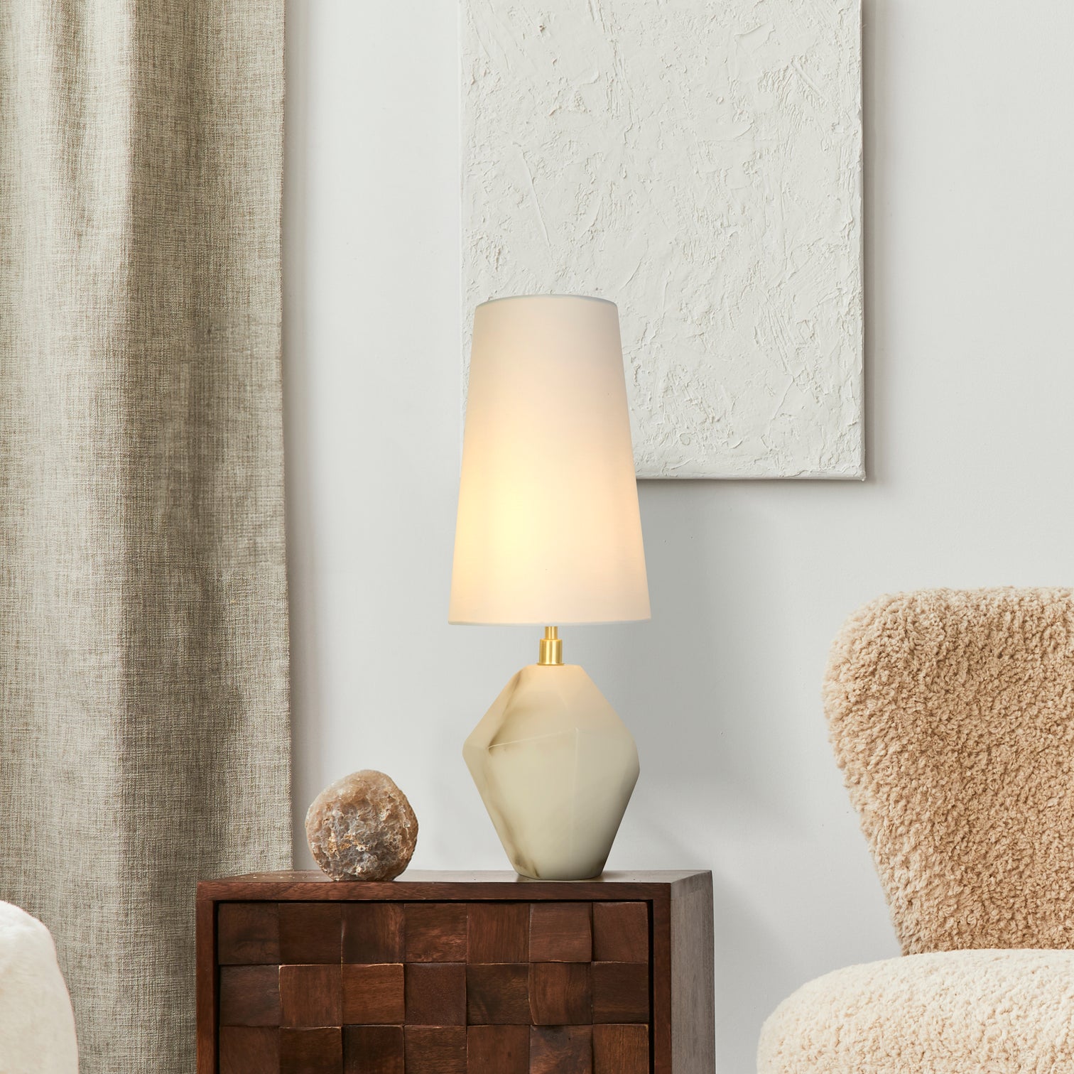 
Elegant Design Table Lamp "Apex" Ø 20 x 55.5 cm - White