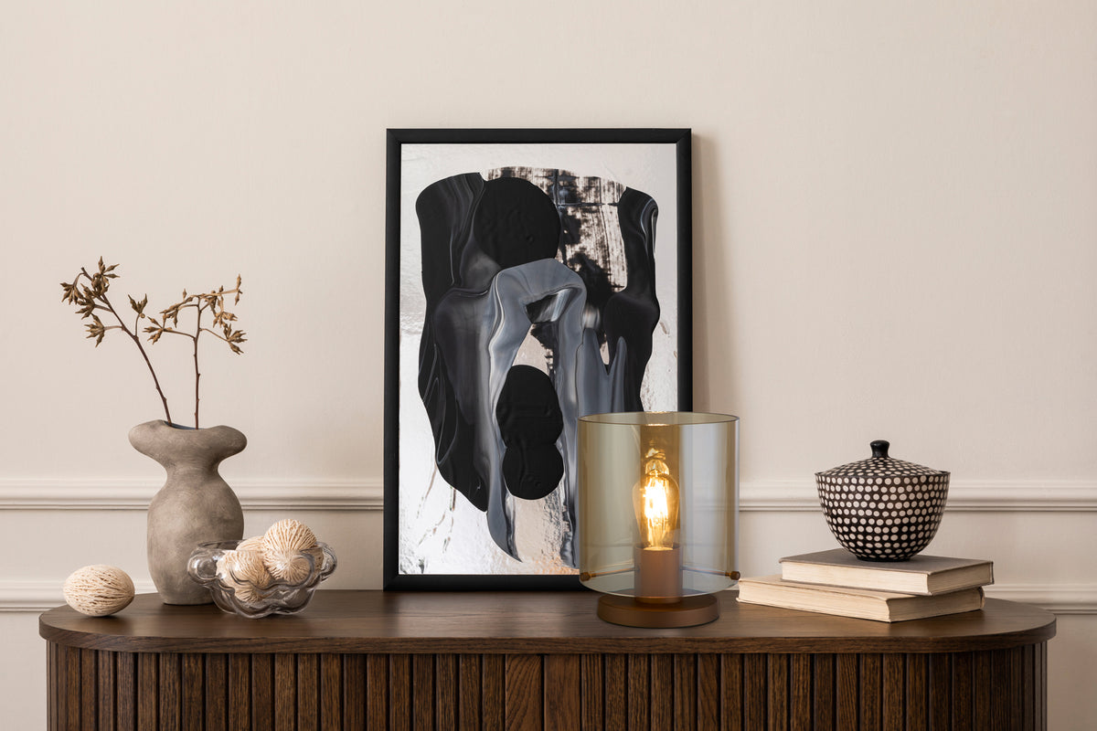 
Lampada da tavolo di design dimmerabile "Sweden" - Mocca, Ambra