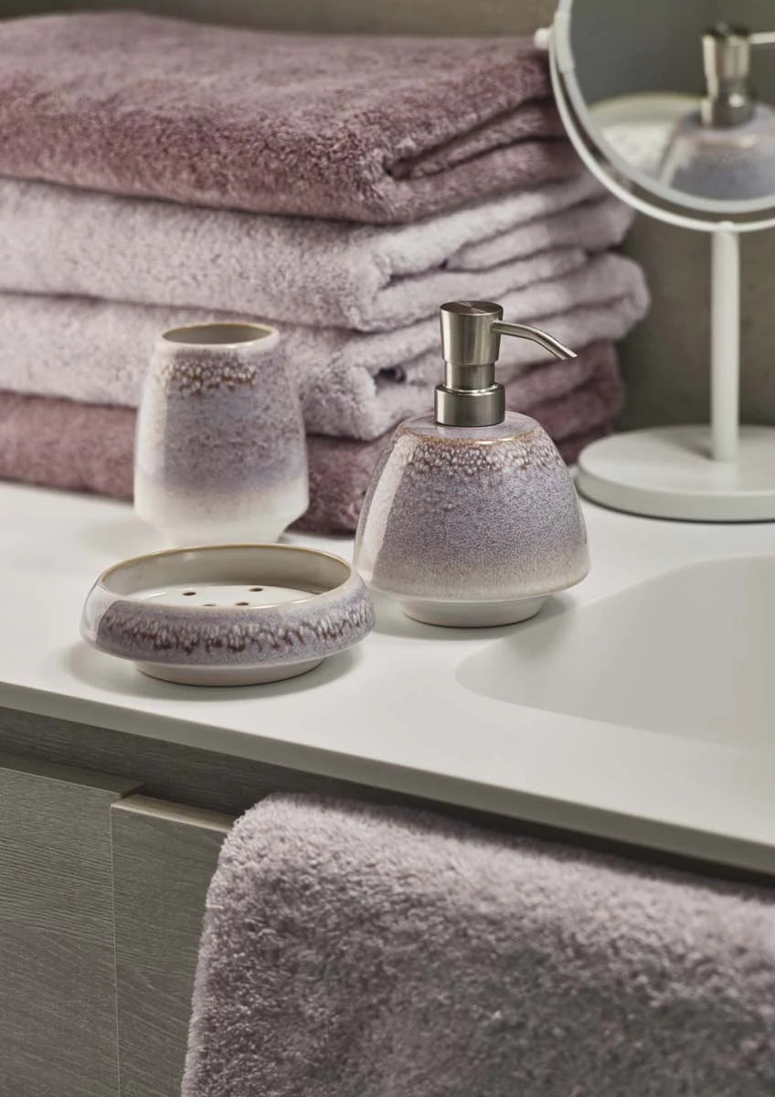 
Portasapone di design «Figo» fatto a mano in ceramica, malva