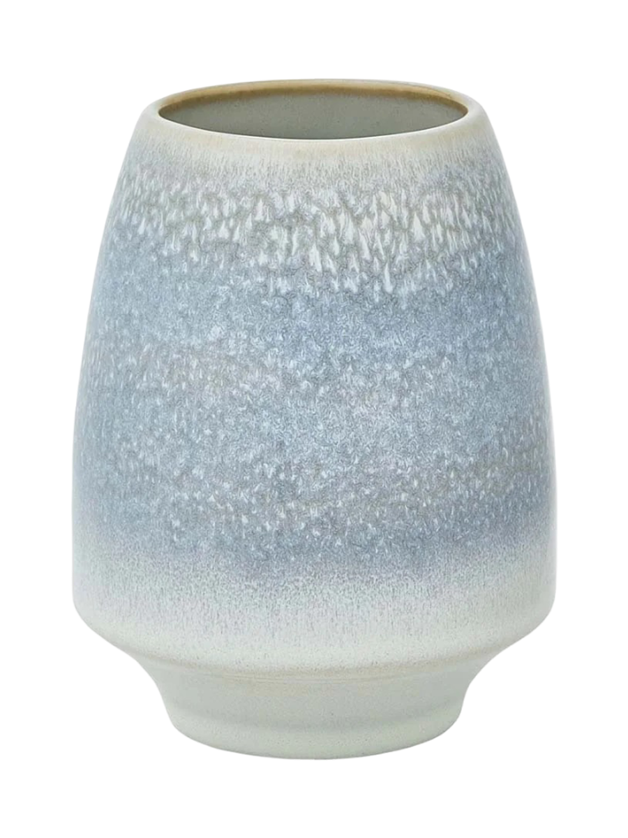 
Gobelet à brosses à dents design fait main « Figo » en céramique, bleu glacier